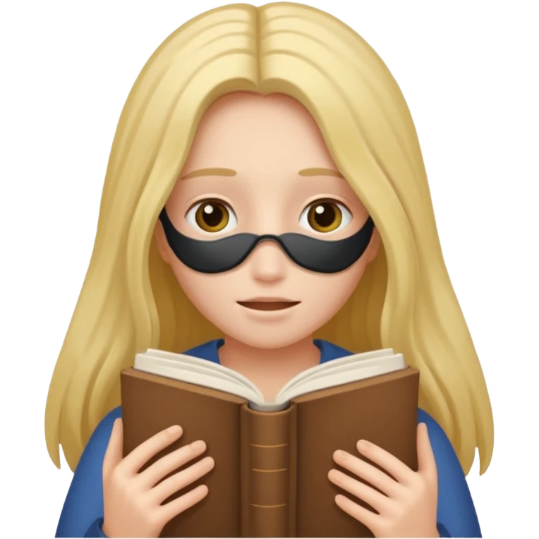 책으로 얼굴 가린듯한 사람 이모티콘 emoji