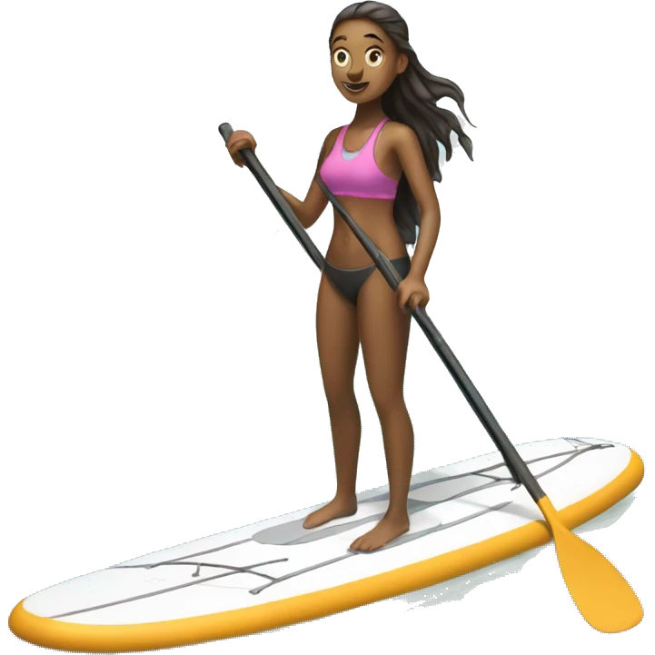 girl paddle boarding  emoji