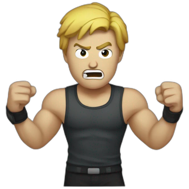 Geoff keighley fighting Angry Joe emoji