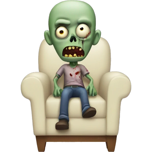 zombie in armchair emoji