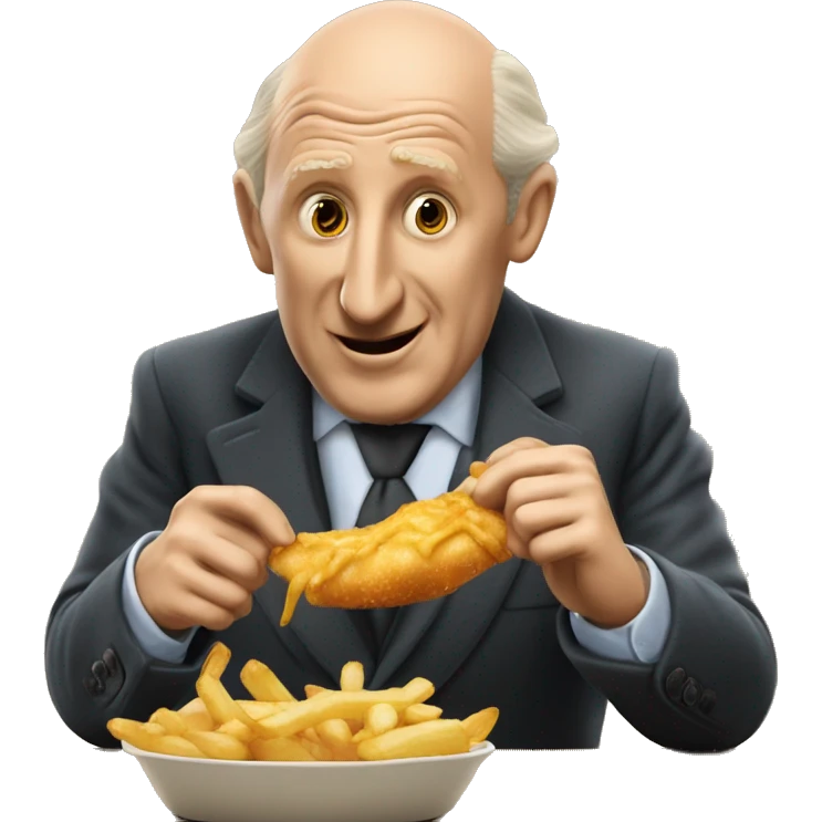 Bourvil qui mange des frites emoji