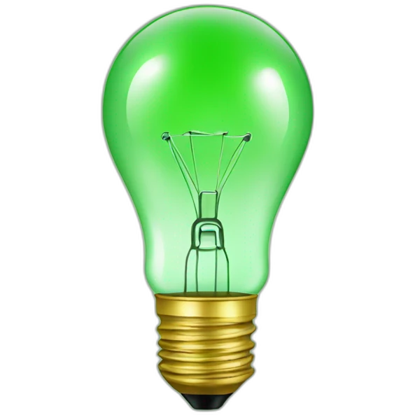 green bulb emoji