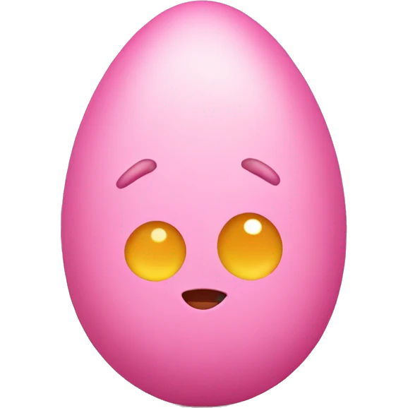 Pink cute egg emoji