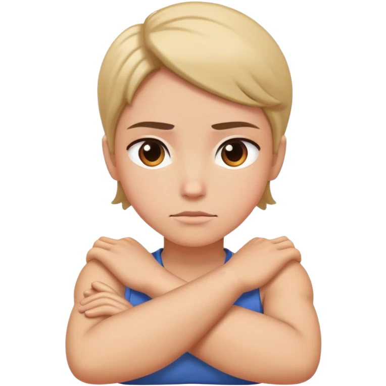 Arms crossed over neck  emoji