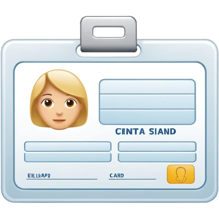 identification card icon for a business entity, generic card layout, placeholder lines instead of text, no country-specific details emoji