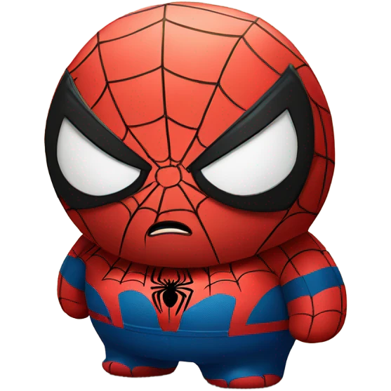 Sad fat Spider-Man emoji