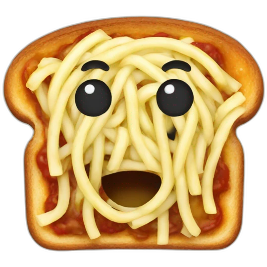 Spaghetti on toast emoji