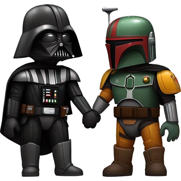 Darth vader and boba fett holding hands emoji
