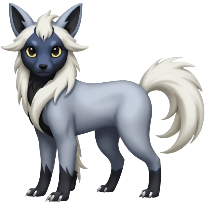 Pastel Absol-Houndour-Umbreon-fusion (full body) emoji