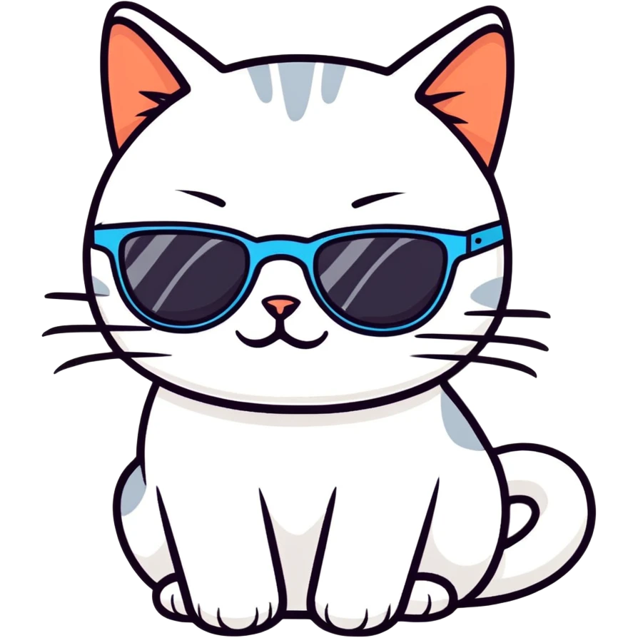 Cat with sunglasses emoji