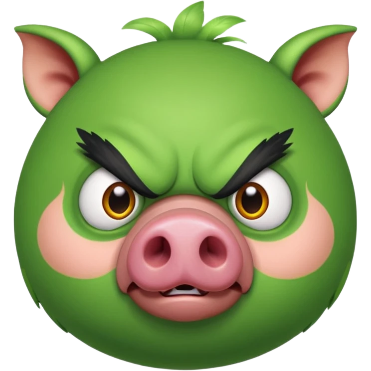 Angry bird pig emoji