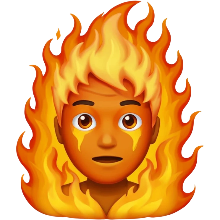 Man on fire emoji