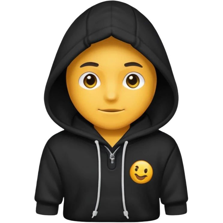black hoodie emoji