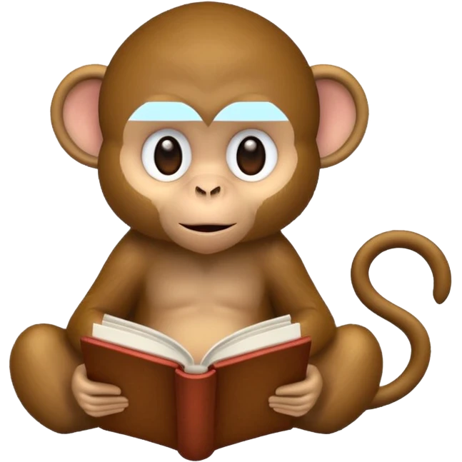Monkey with book emoji