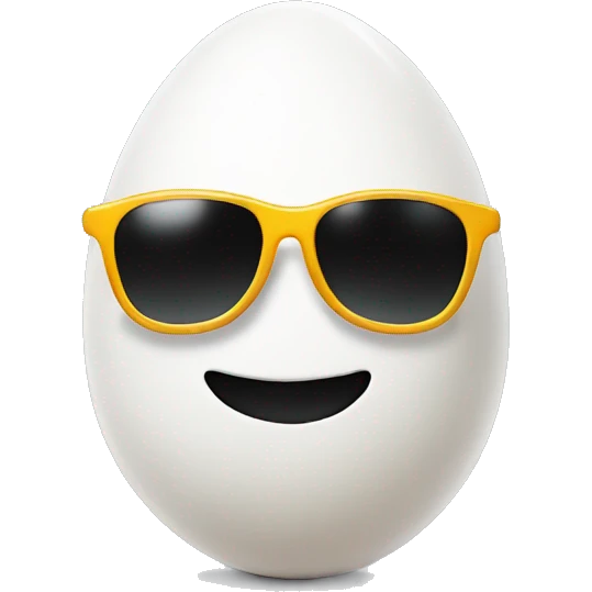 egg with pilot sunglasses  emoji