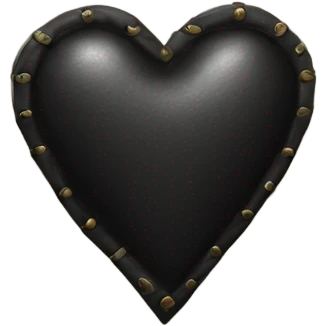 medieval black leather heart  emoji