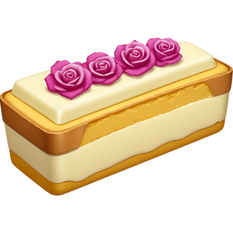 Un primer plano fotorrealista de una barra de mantequilla corporal sólida con un grabado botánico sutil. El color de la barra es rosa suave. Colores: rosa, crema y magenta. Iluminación de estudio. Estilo: producto sólido, limpio. emoji