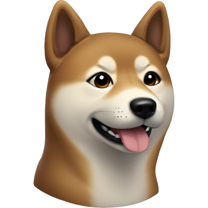 Black Shiba inu smile, eyes closed  emoji