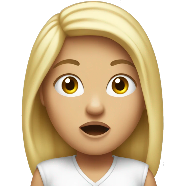 Blonde girl freaking out  emoji