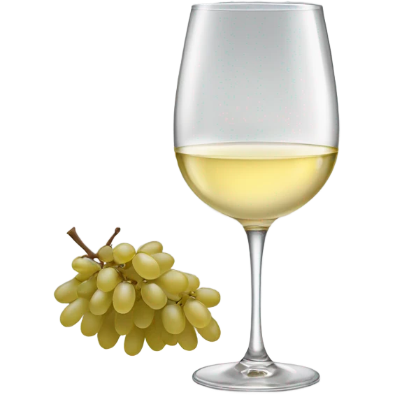 Fancy glass of white wine emoji