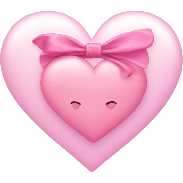 Light pink heart with pink bow in middle emoji