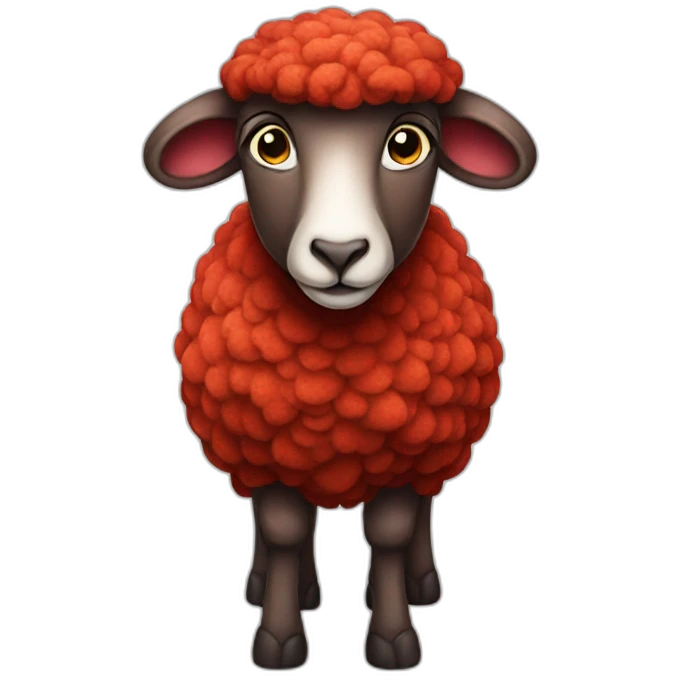 red sheep emoji