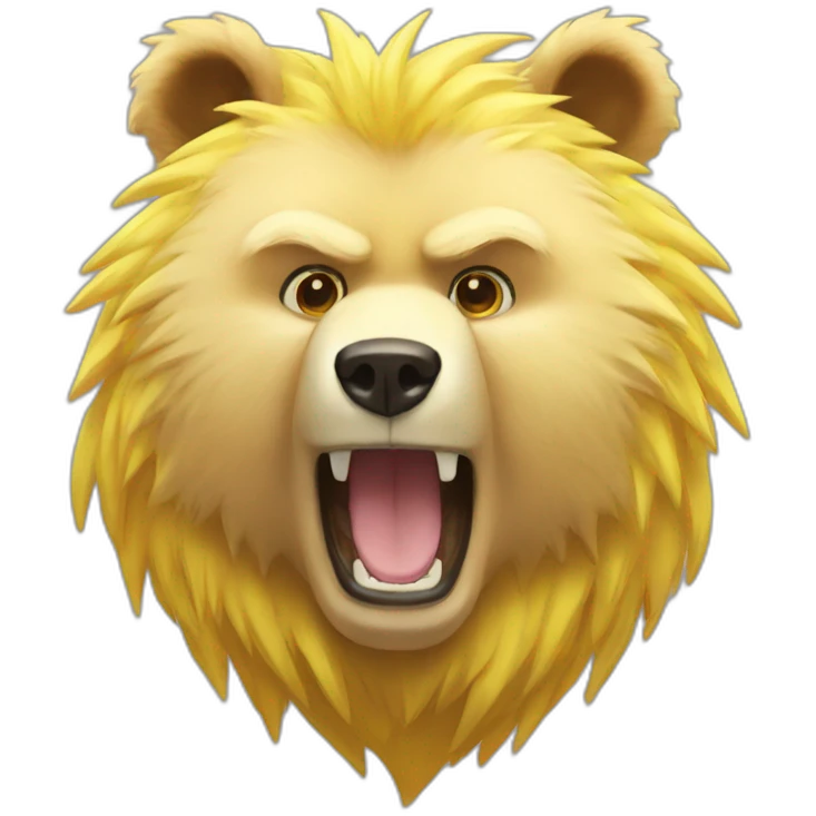 Super sayan bear emoji