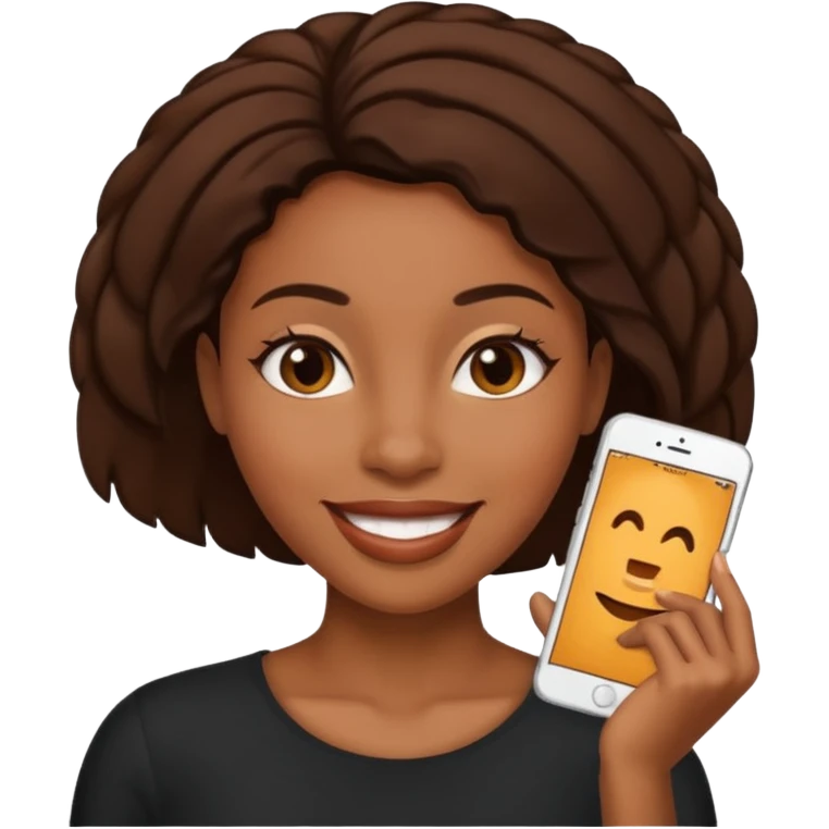Nake black woman tweaking emoji