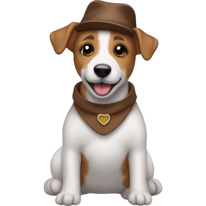 a jack russel in a teddy bear costume emoji