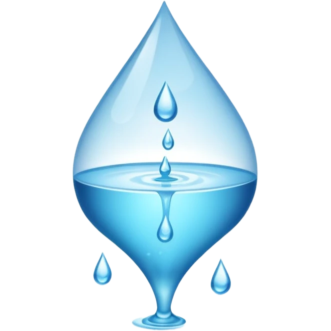 Water Spills from a class to the floor  emoji