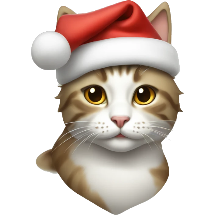 Cat with Santa hat emoji