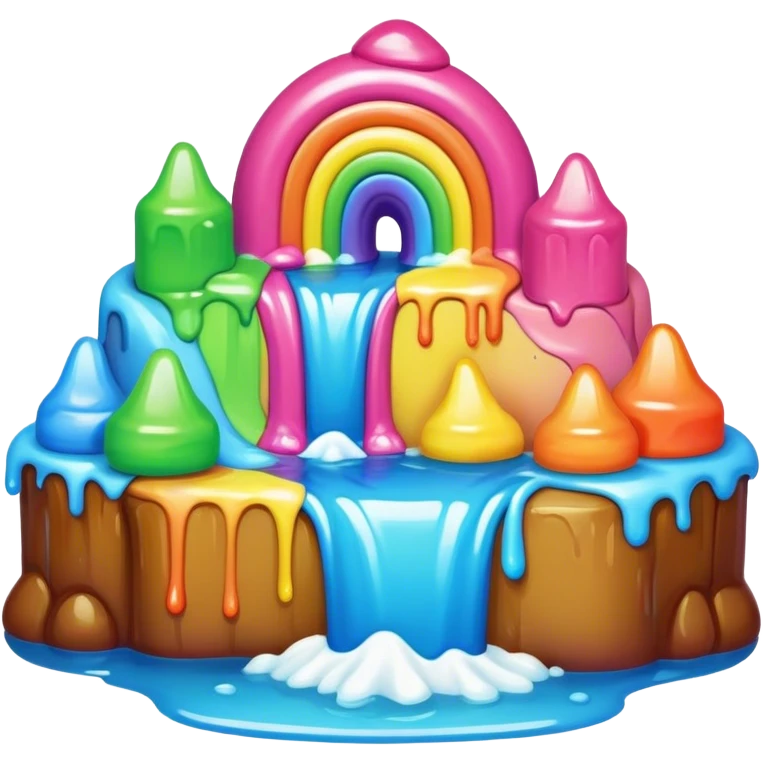 melting rainbow candy renaissance landscape emoji