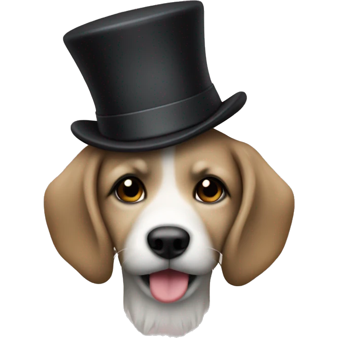 mini shnauzer with tophat emoji