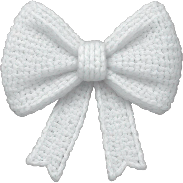 White crochet bow emoji