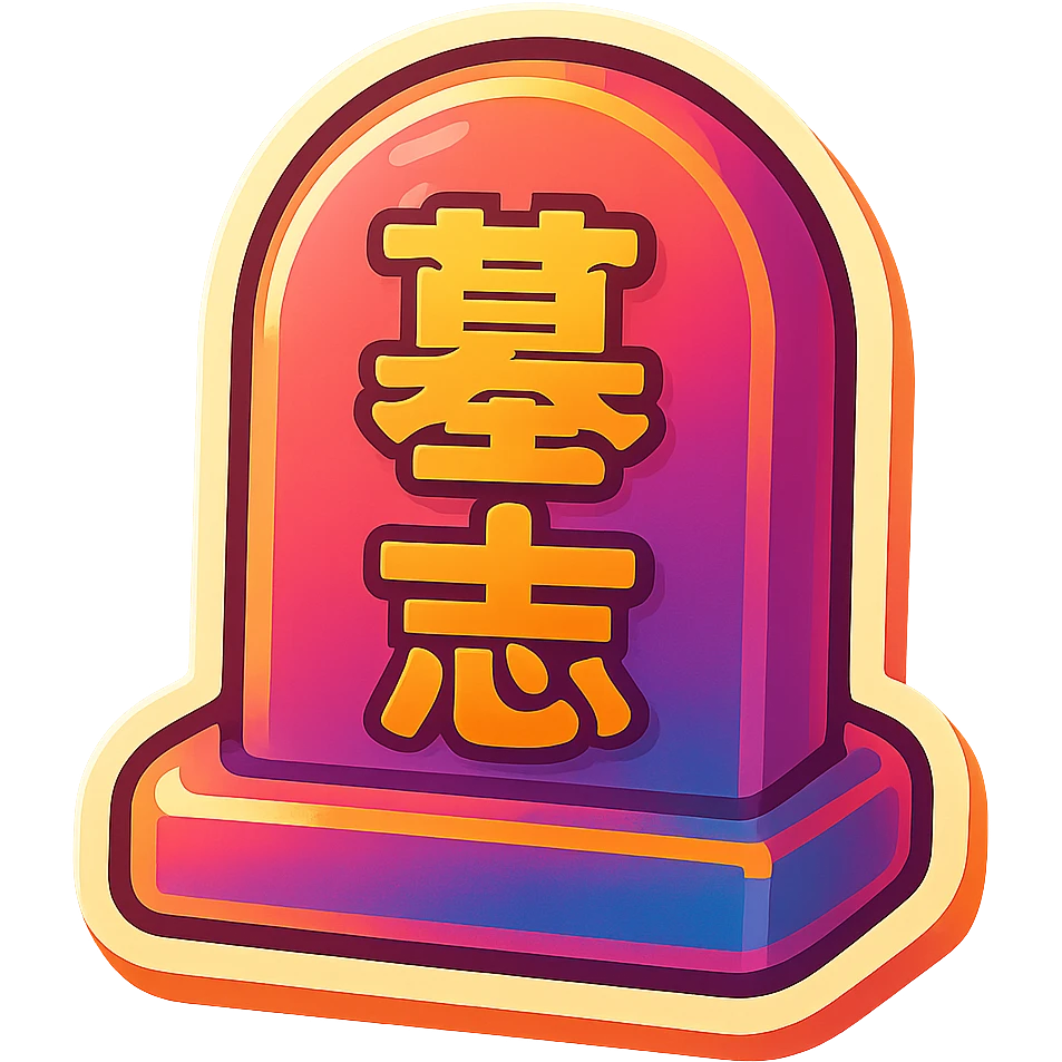 The same grave but facing in right not left  emoji