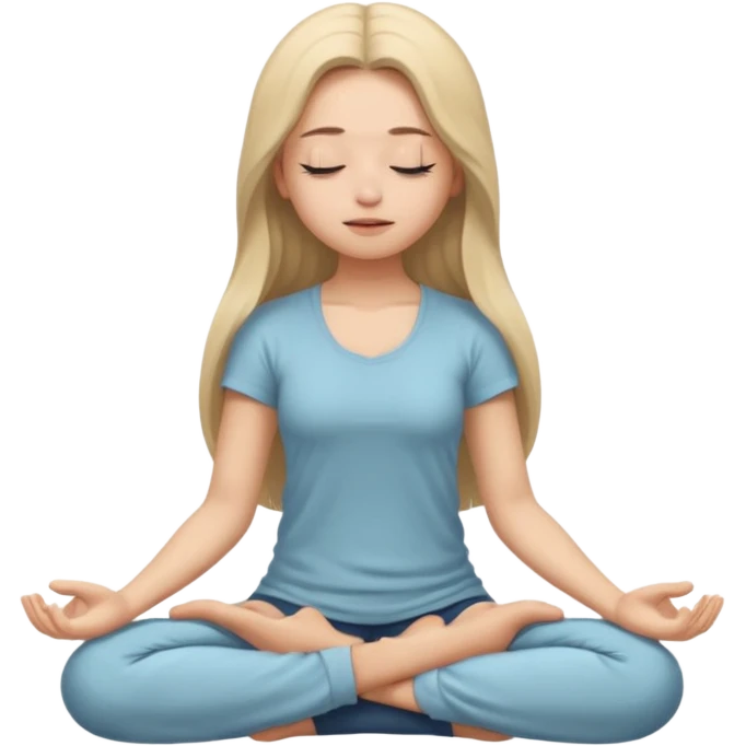 girl meditating emoji