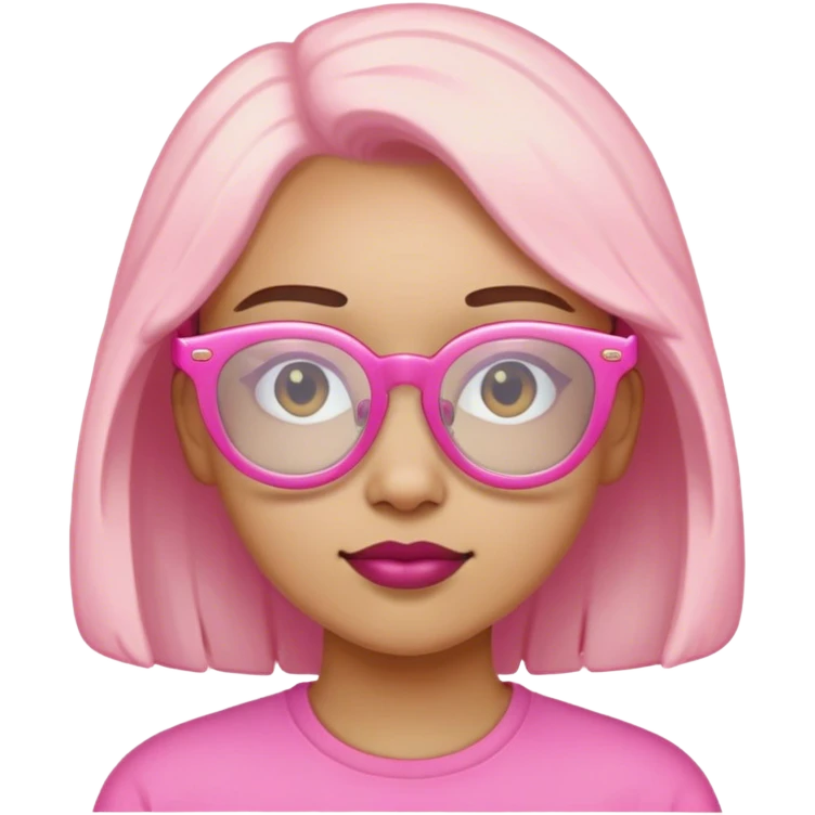 warparound pink glasses  emoji
