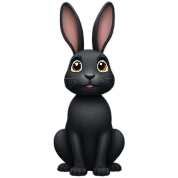 black rabbit emoji