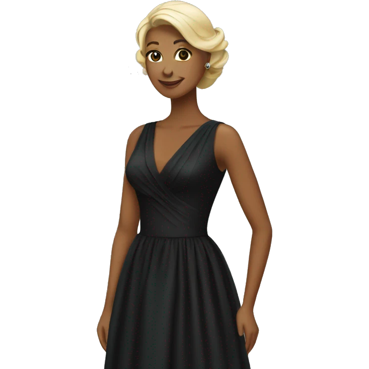Black formal dress emoji