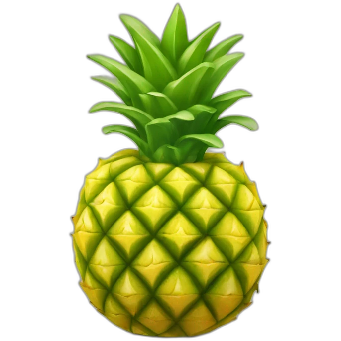 Ananas à côté d'une pomme emoji