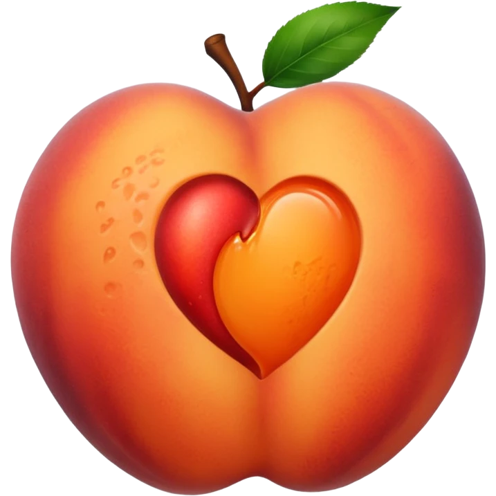 Peach with a handprint emoji