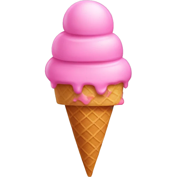 Pink ice cream emoji