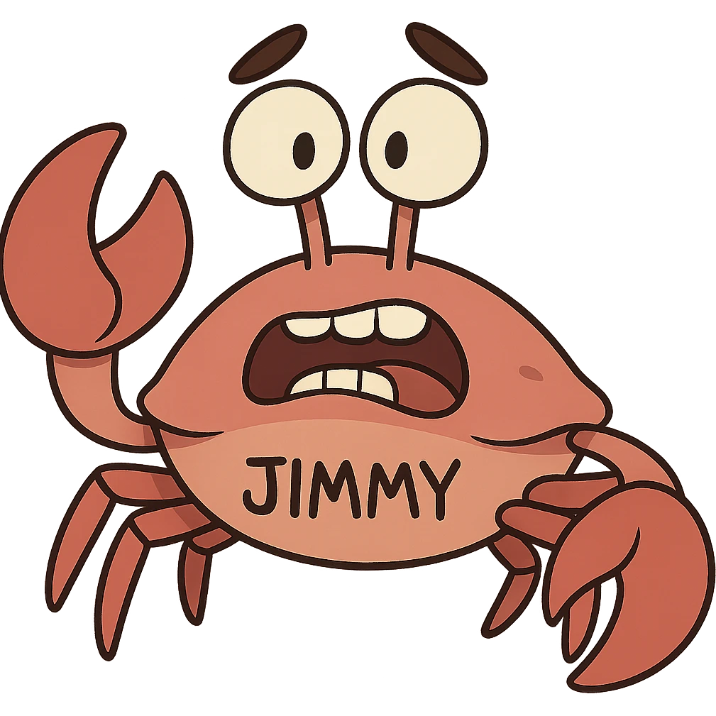 flat toon style crab named Jimmy emoji