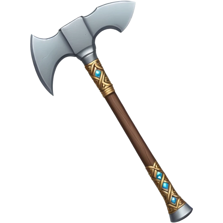 fantasy steel axe with decorated handle emoji