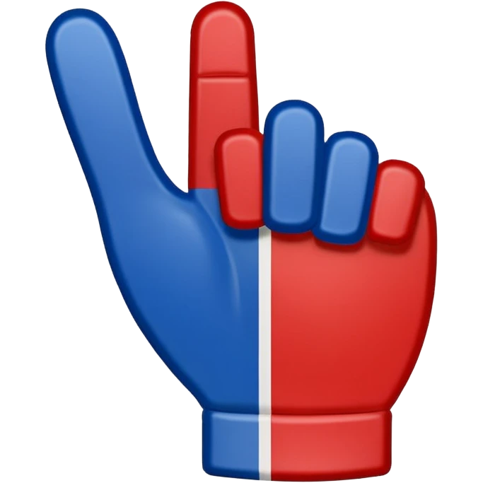 sports foam finger american football blue (#00A3E0) and red (#F9423A) emoji