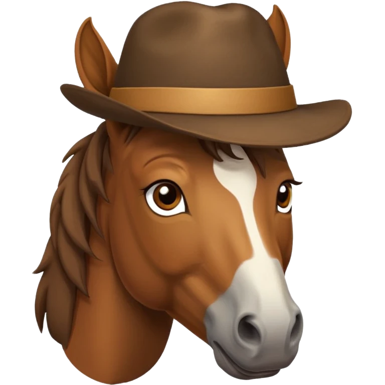 horse with hat emoji