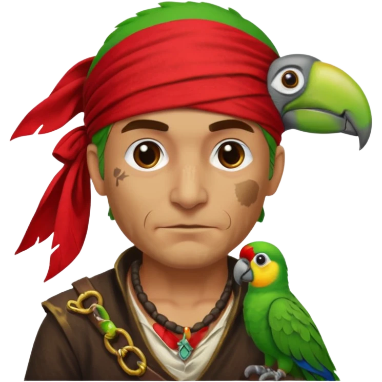 pirate and parrot emoji