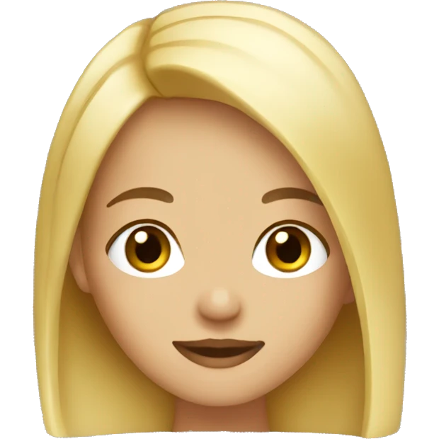 blond girl with brown eyes emoji