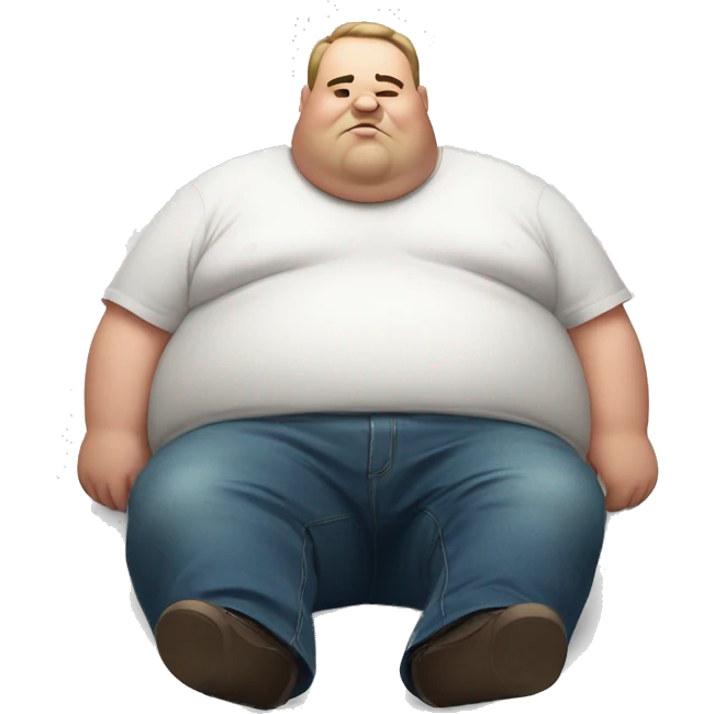 Fat man on the floor emoji