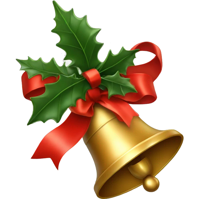 2 christmas bell with red ribbon emoji